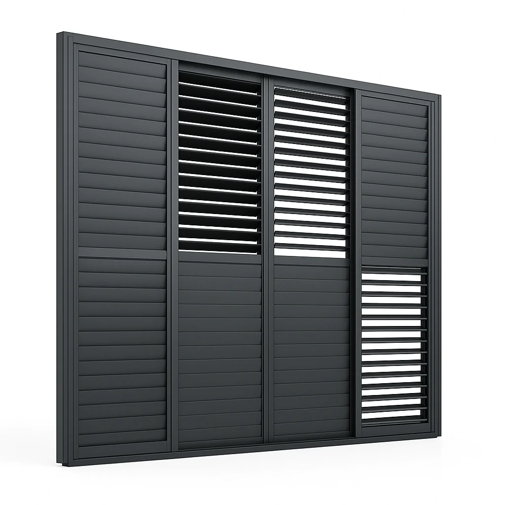 4m Aluminium Shuttered Louvre Sliding Door | LuxShade™ 3x4 Compatible - Image 6