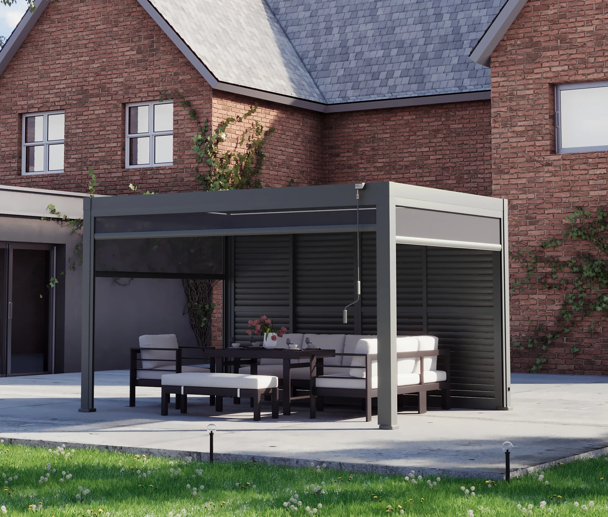 4m Aluminium Shuttered Louvre Sliding Door | LuxShade™ 3x4 Compatible - Image 8