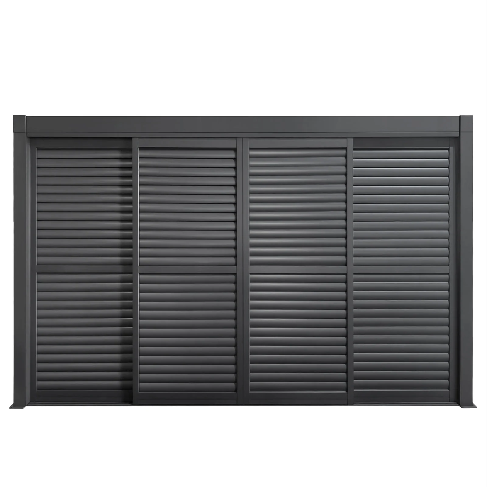 4m Aluminium Shuttered Louvre Sliding Door | LuxShade™ 3x4 Compatible - Image 9