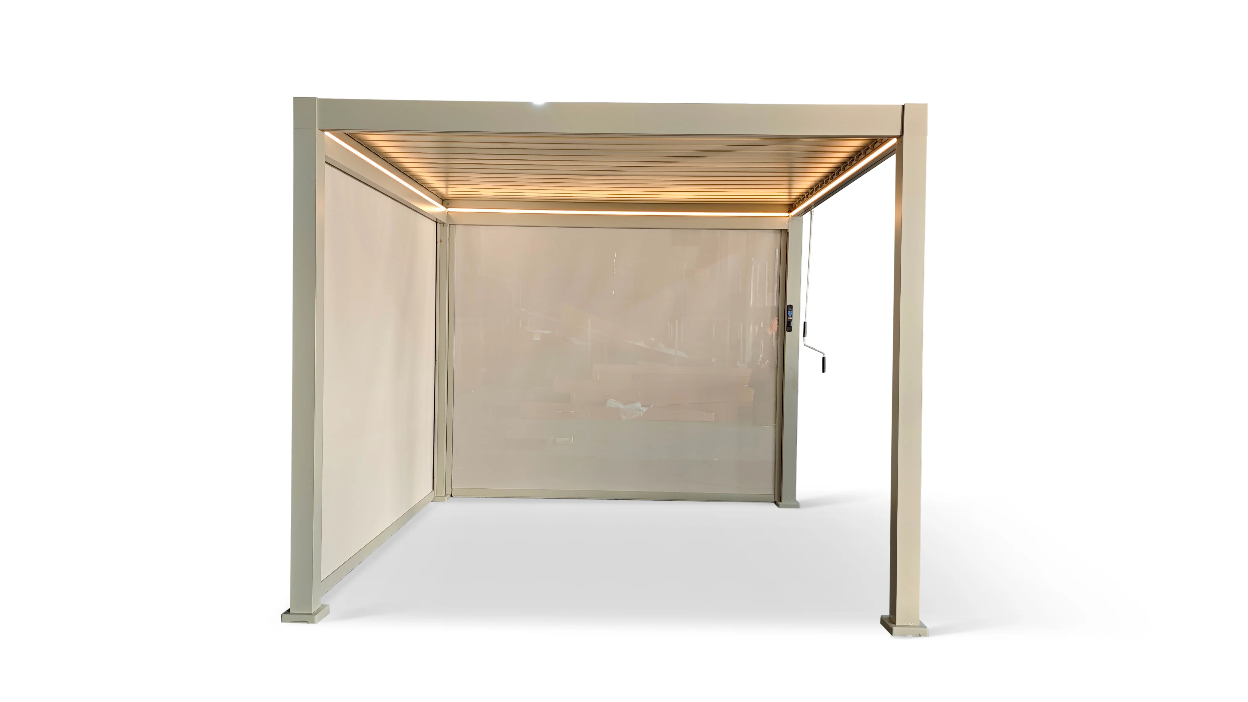 4m Retractable Privacy Windscreen – Pebble | LuxShade™ Compatible - Image 3