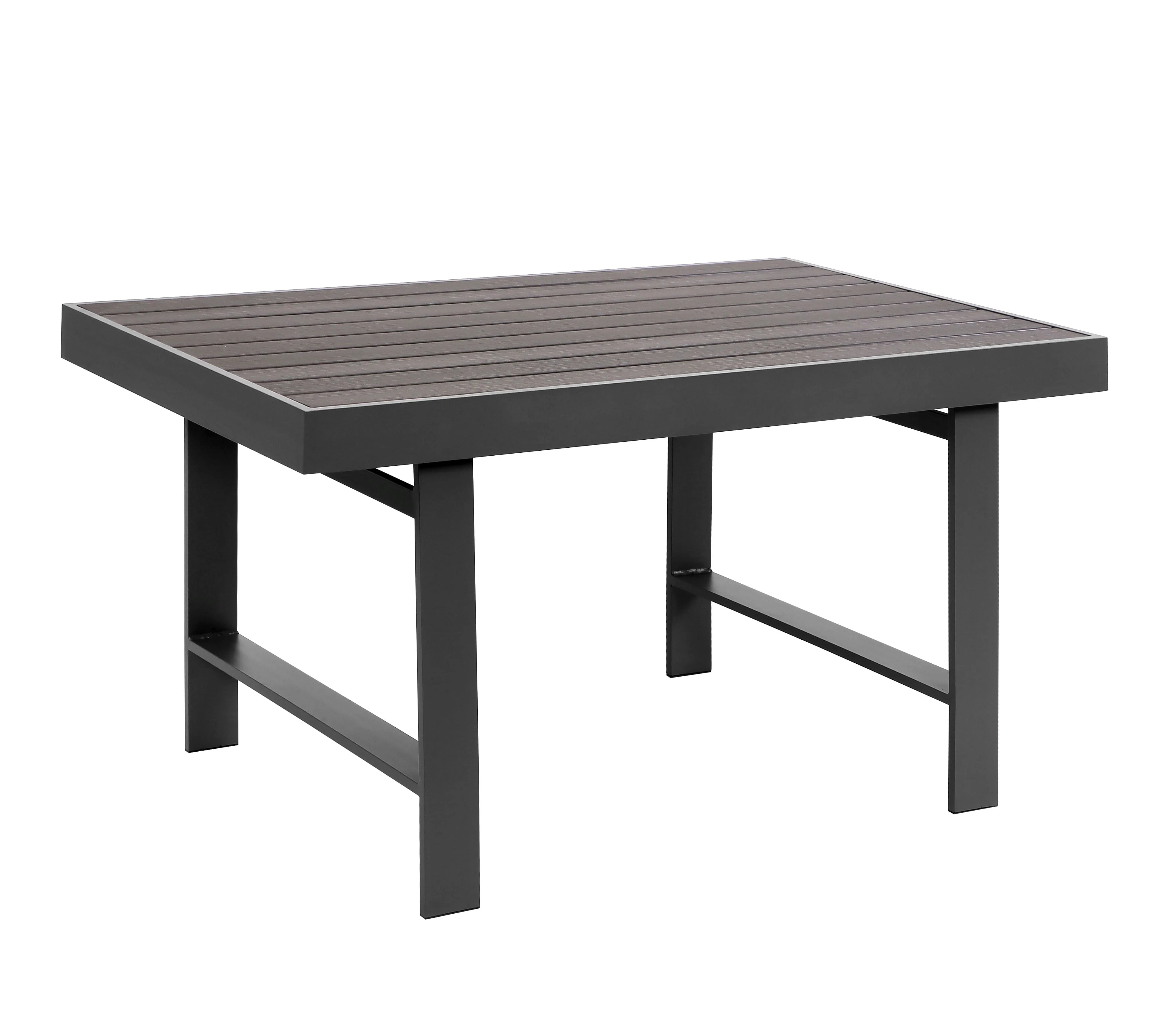 Aluminium Left Hand Corner Garden Sofa & Dining Set with Bench – Black & Grey - Image 7