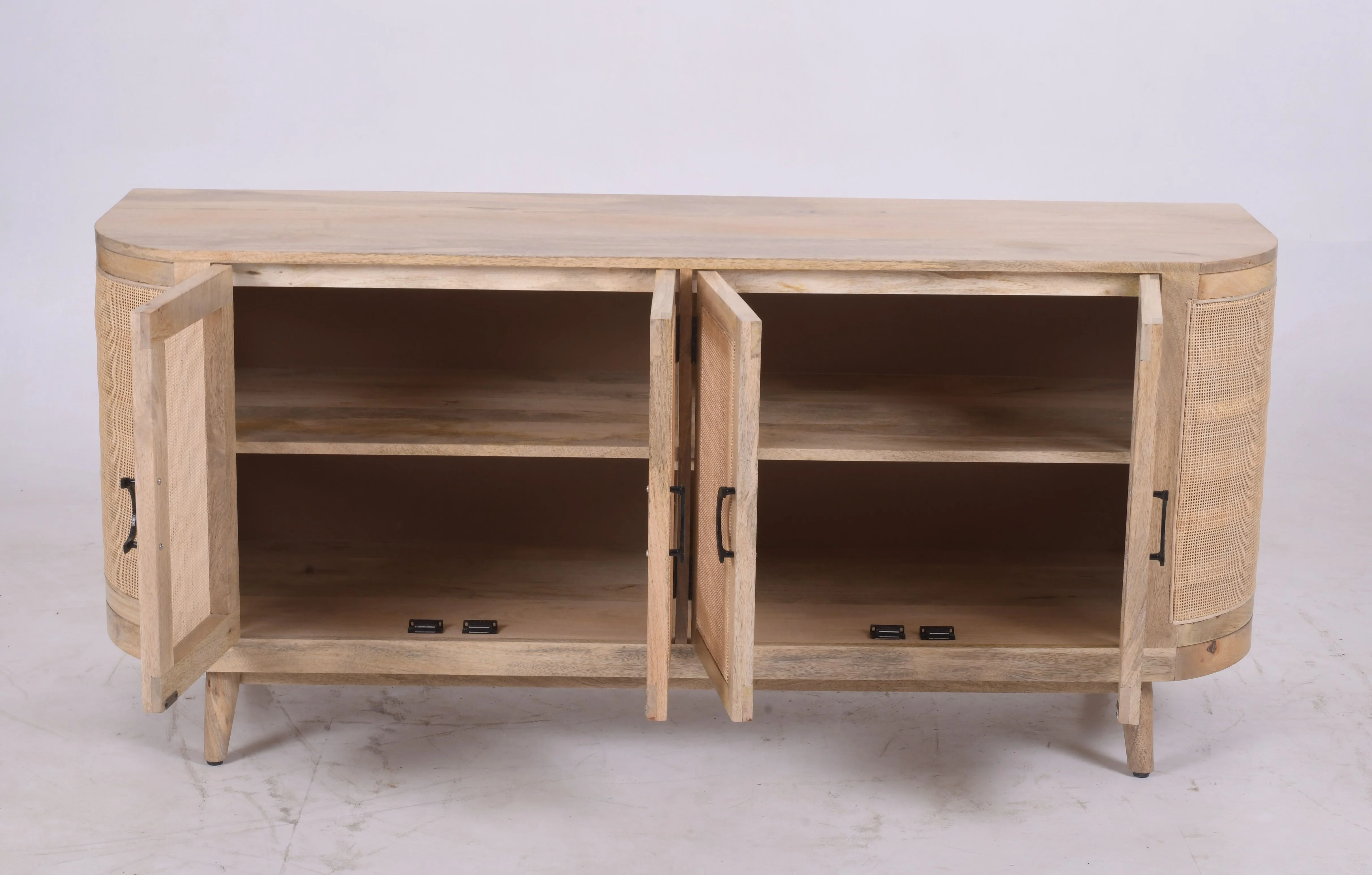Bohemia Mango Wood & Rattan Sideboard | 4 Rattan Doors | Natural | 172 cm - Image 4