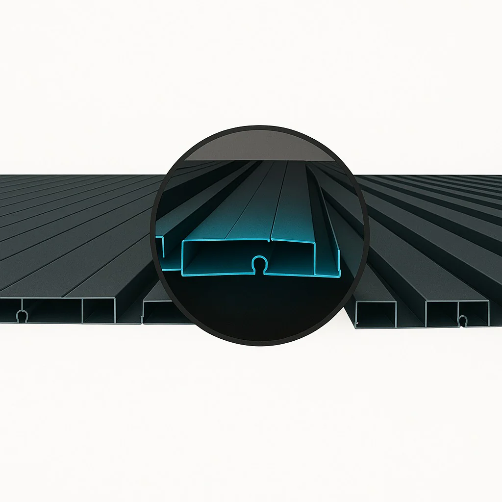 LuxShade™ 3×3m Aluminium Pergola with LEDs, Double-Layered Louvred Roof - Image 9