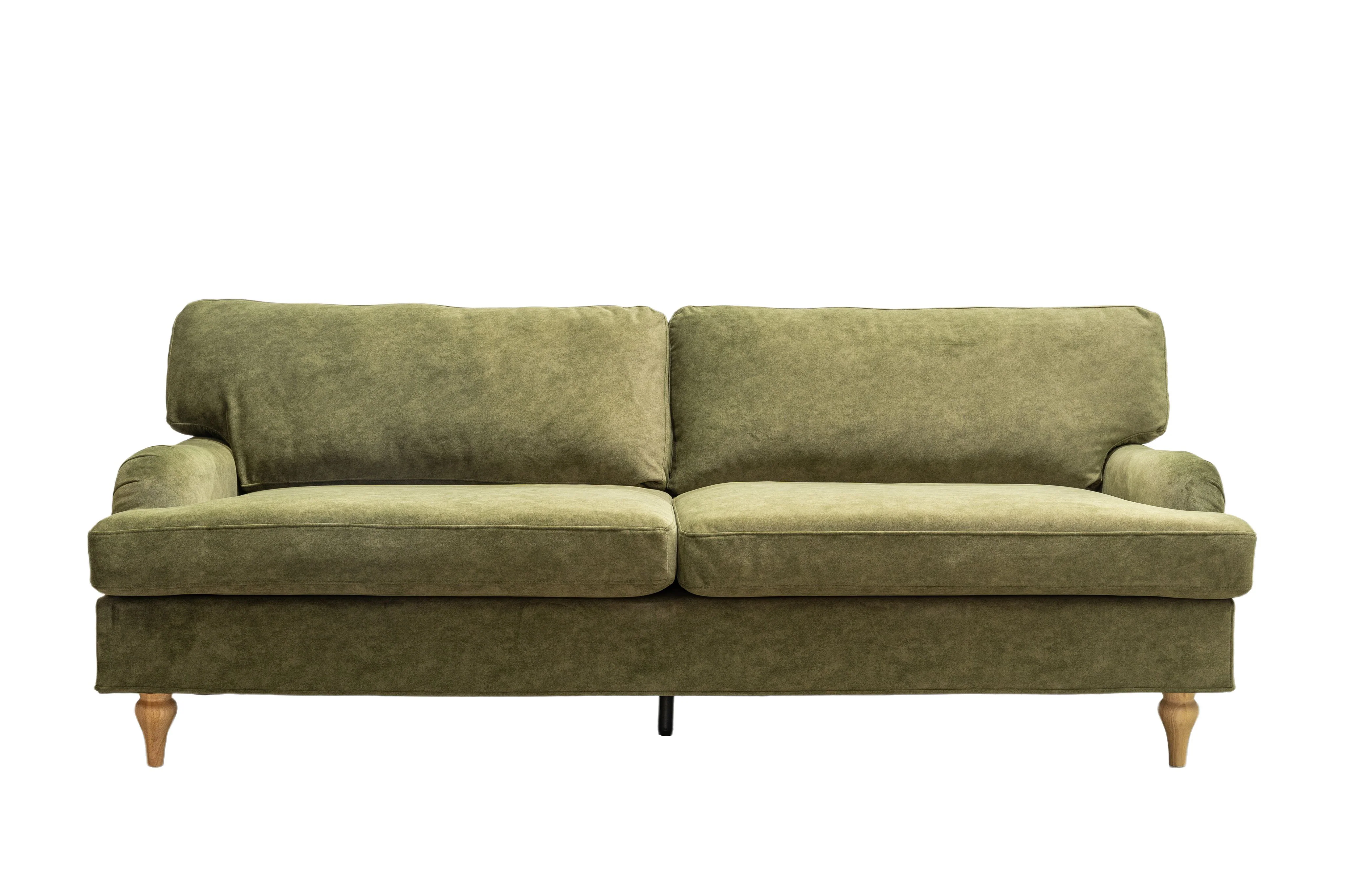 Hattie 3 Seater Sofa | Green Plush Velvet - Image 3