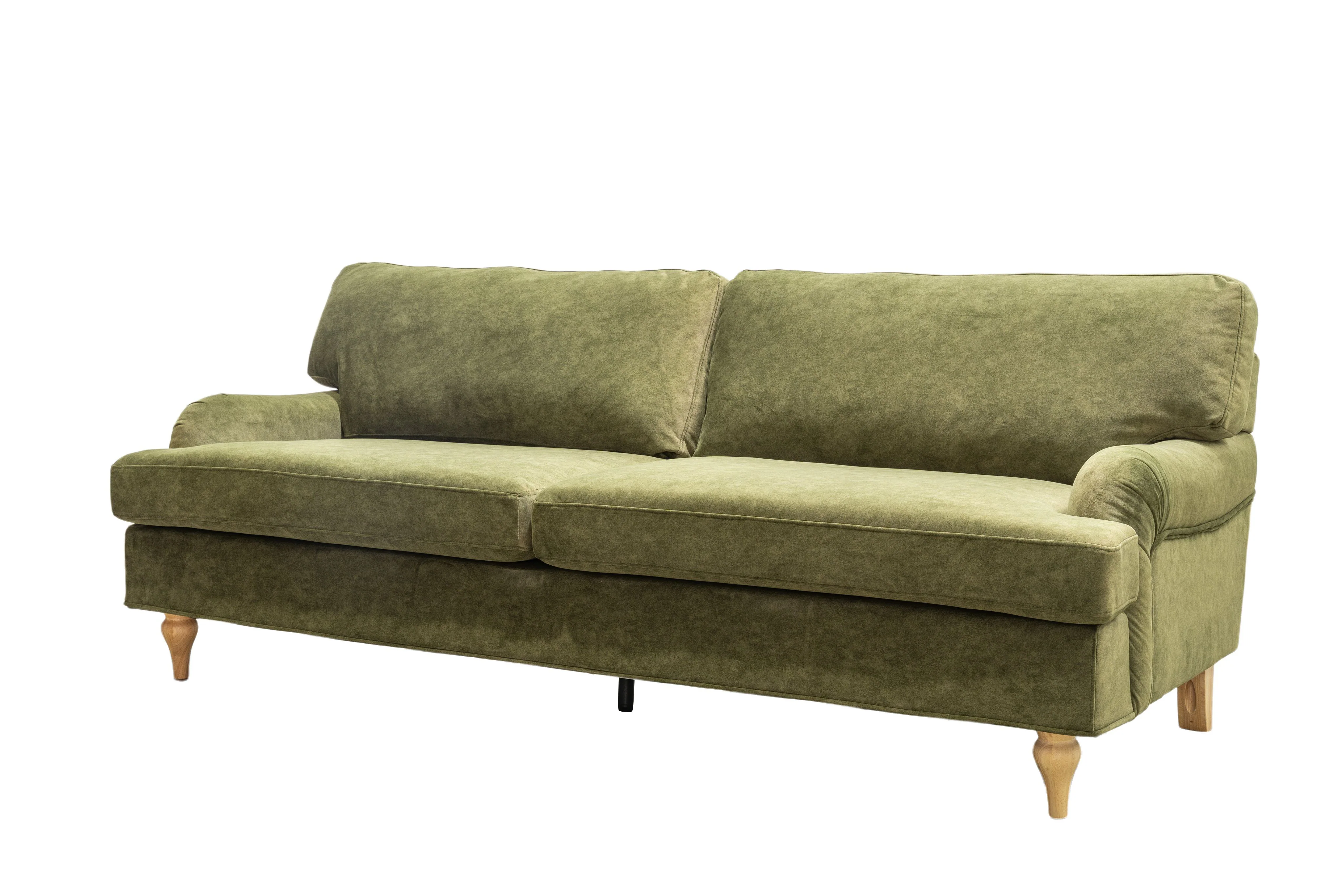 Hattie 3 Seater Sofa | Green Plush Velvet - Image 4