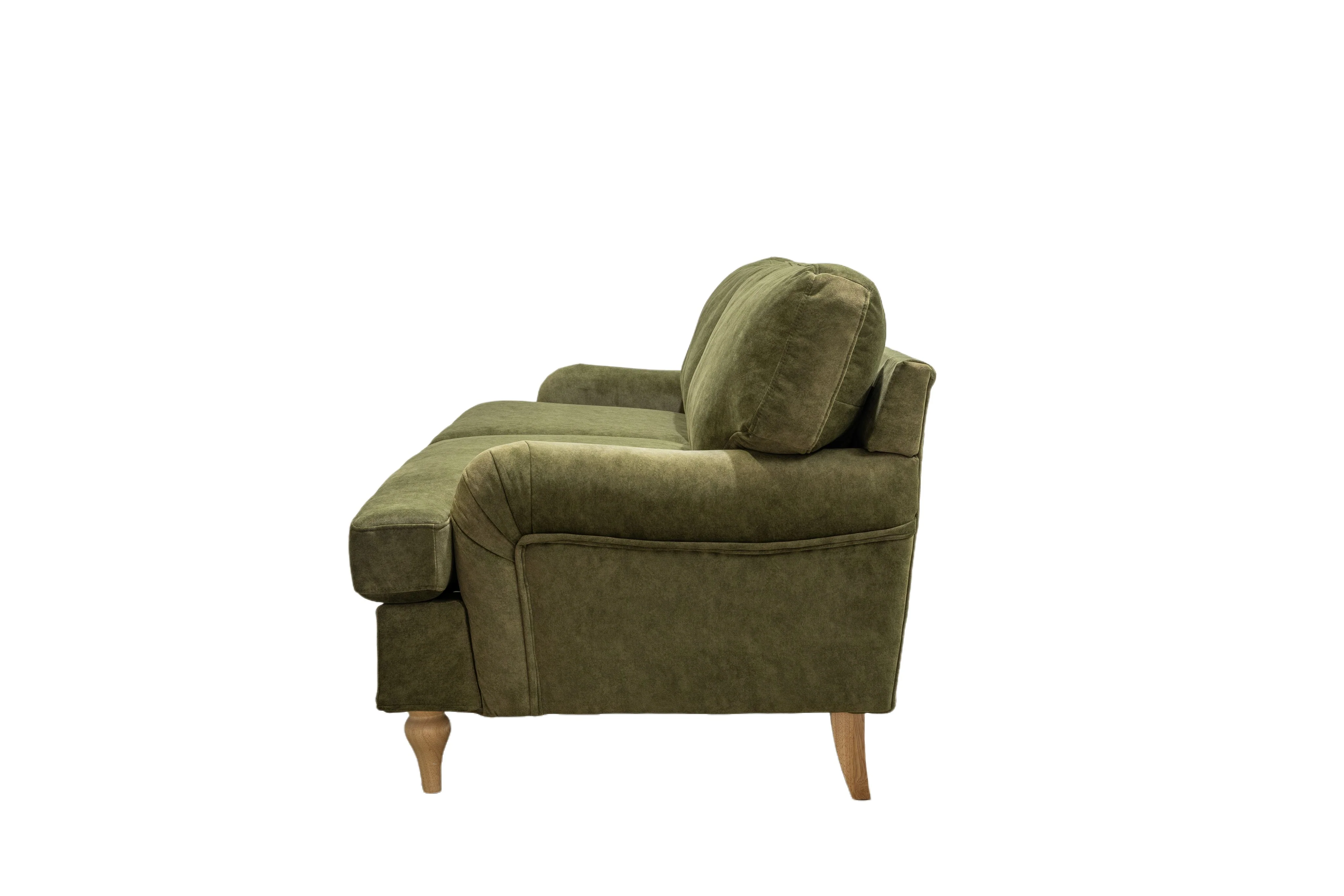 Hattie 3 Seater Sofa | Green Plush Velvet - Image 5