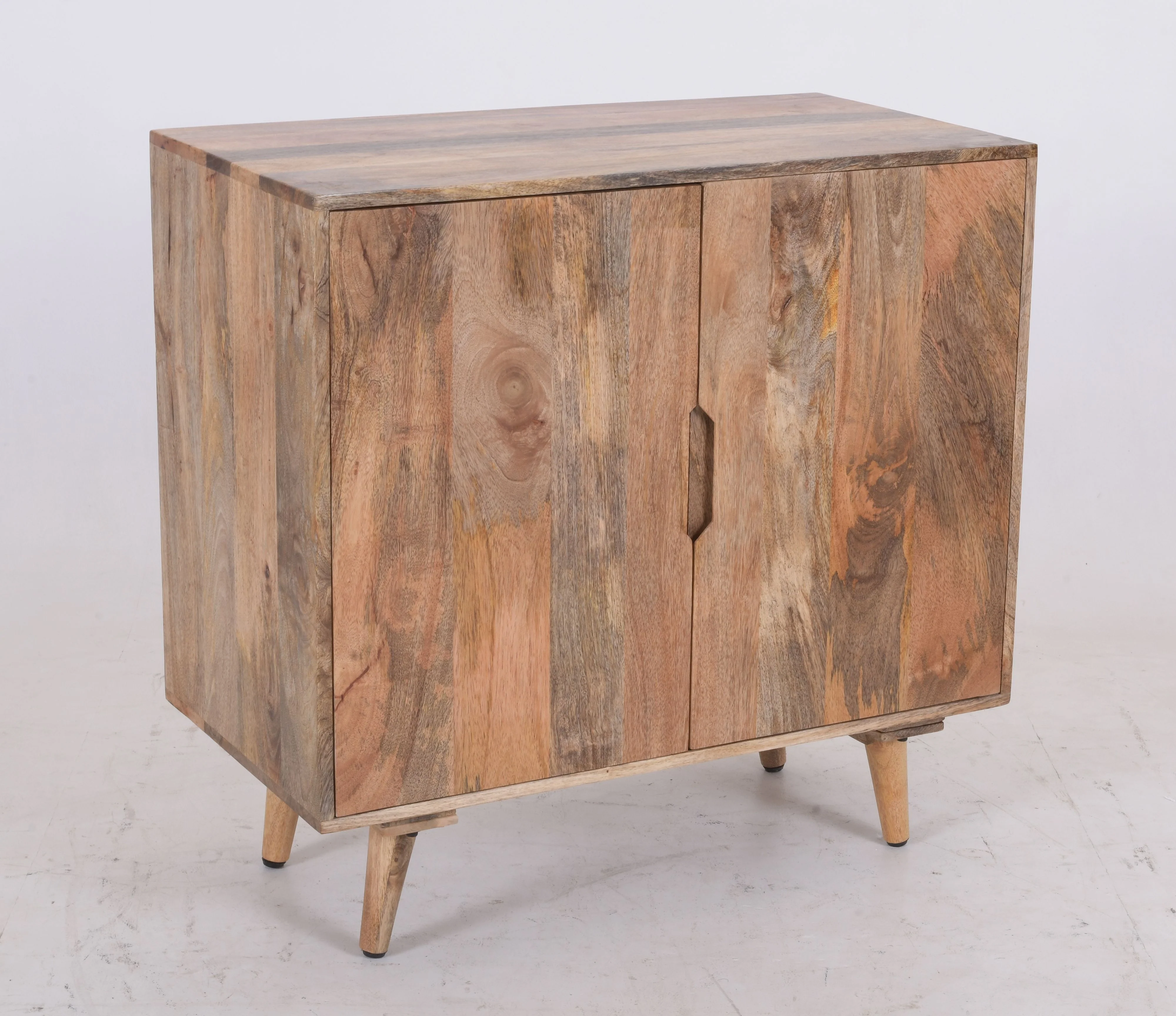 Mango 2-Door Cabinet – 85×45×83cm | Handcrafted Solid Wood Storage Unit - Image 3