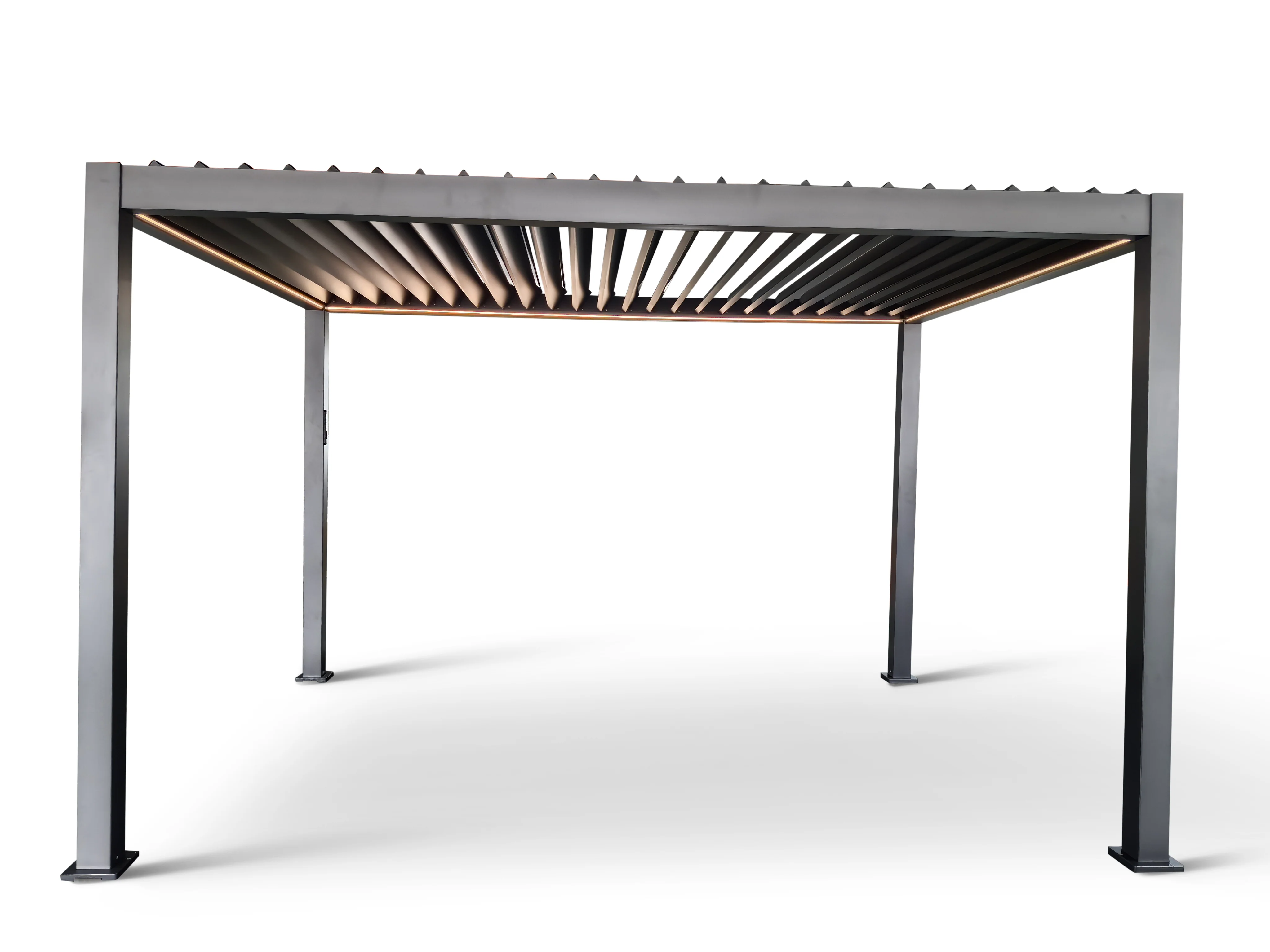 MotaShade™ 3×4m Motorised Aluminium Pergola – Double‑Layer Louvers, LED Lighting - Image 11