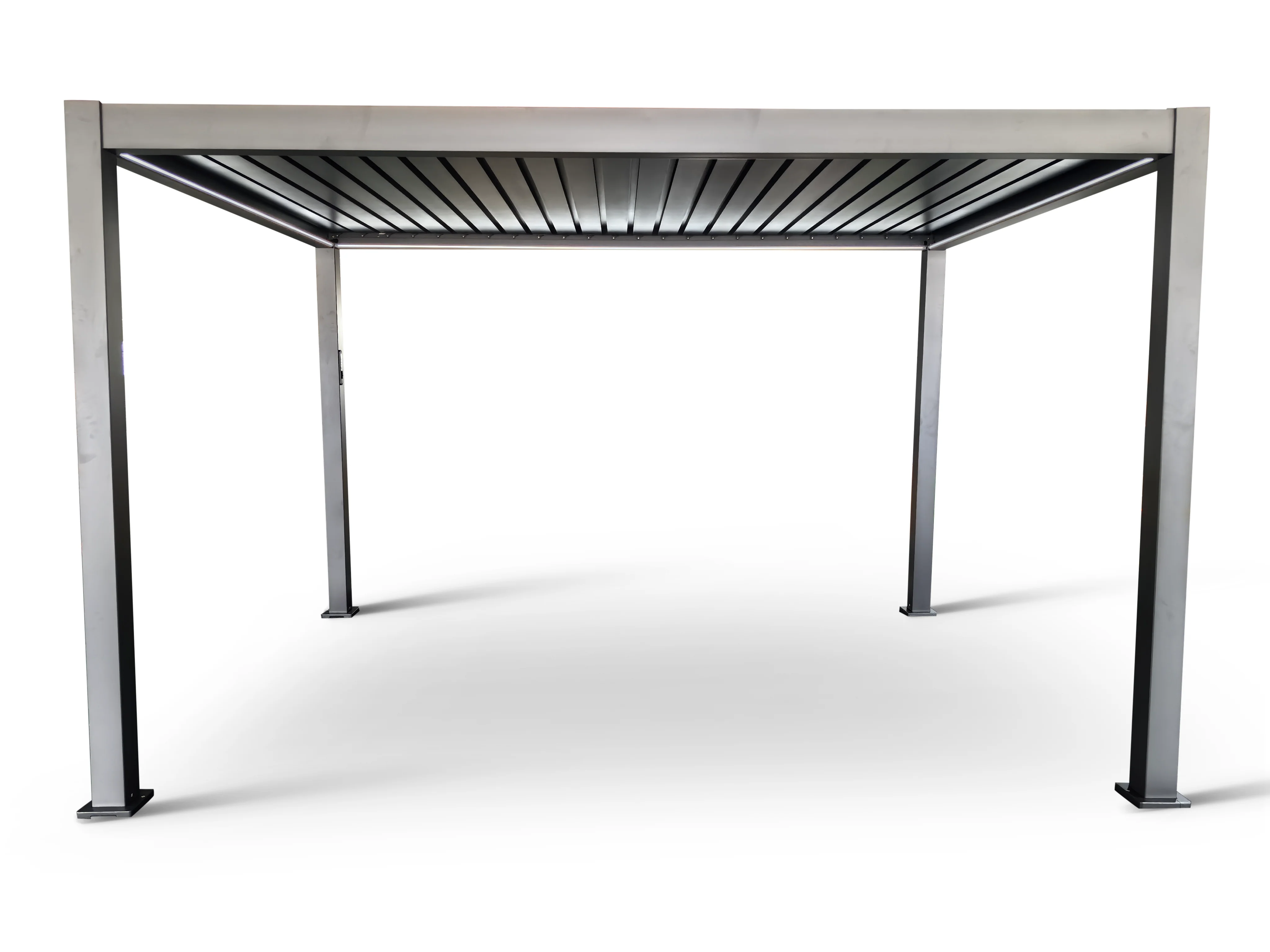 MotaShade™ 3×4m Motorised Aluminium Pergola – Double‑Layer Louvers, LED Lighting - Image 12