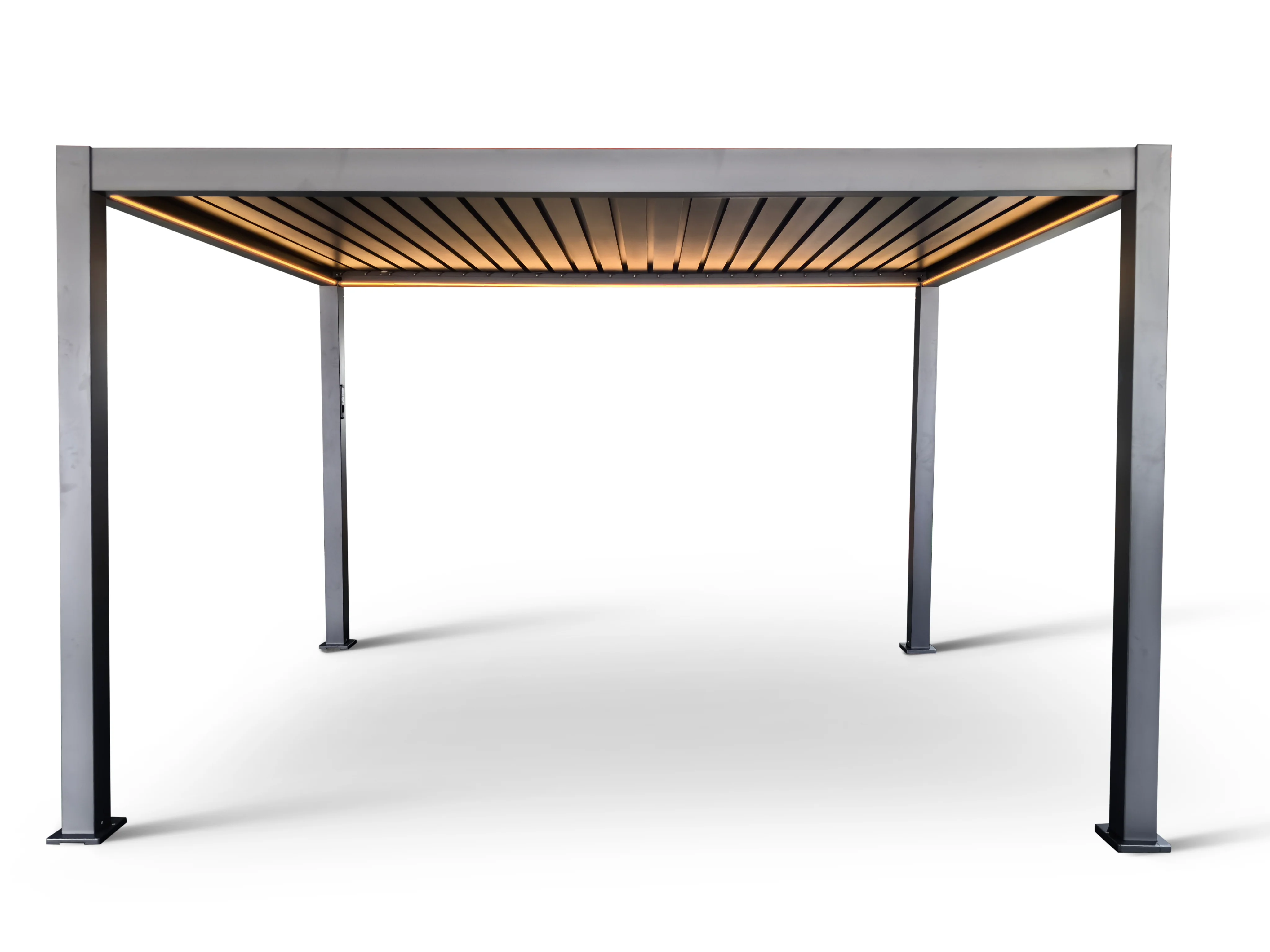 MotaShade™ 3×4m Motorised Aluminium Pergola – Double‑Layer Louvers, LED Lighting - Image 7
