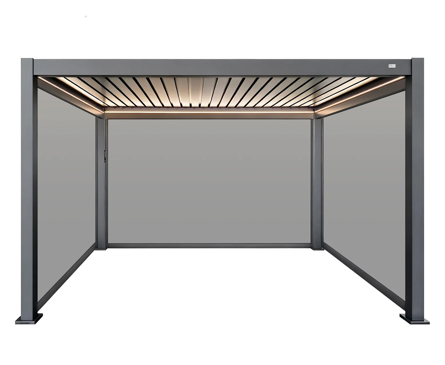 MotaShade™ 3×4m Motorised Aluminium Pergola – Double‑Layer Louvers, LEDs & 3 Windscreens - Image 6