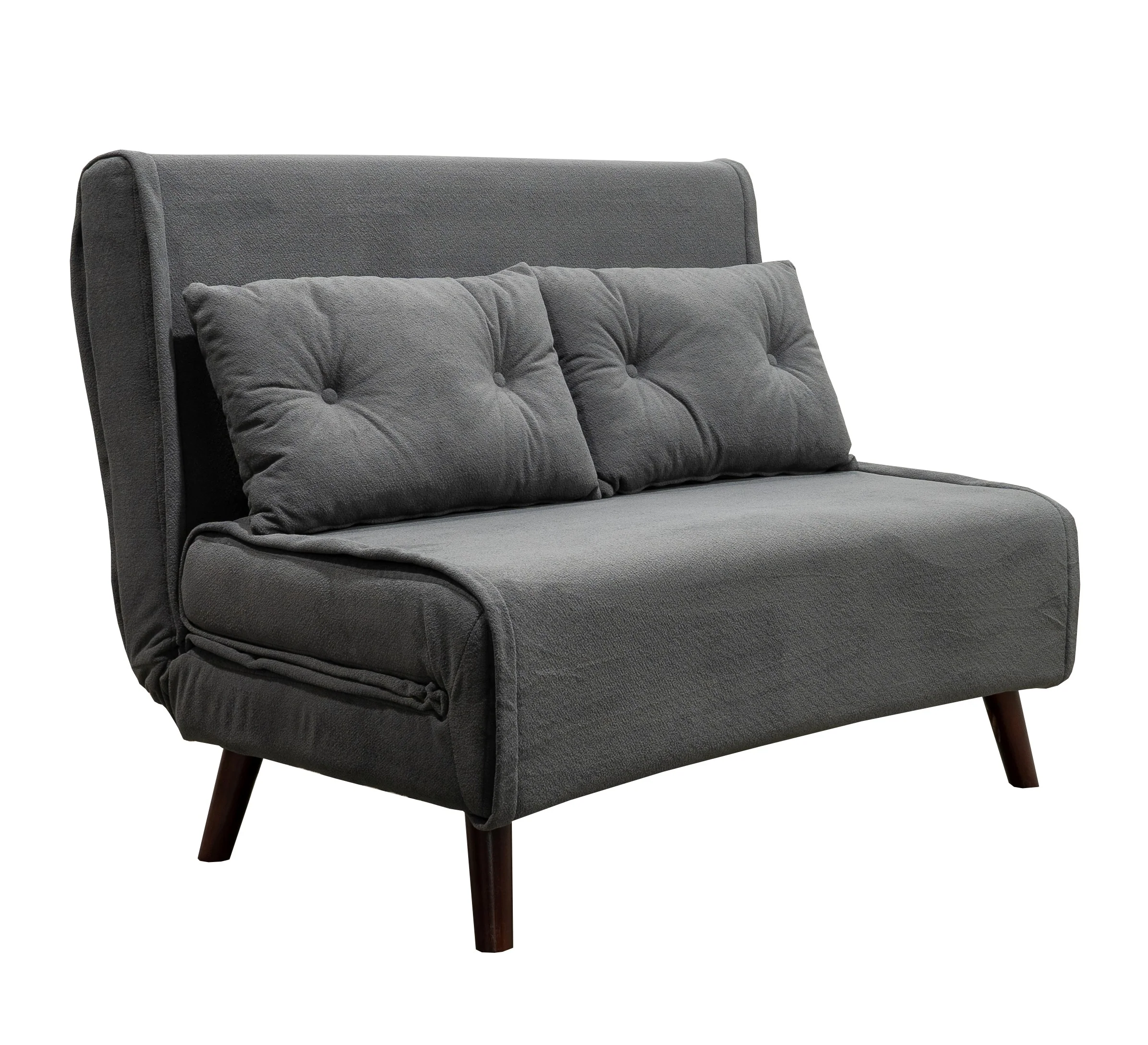 Pep 2 Seater Sofa Bed | Charcoal Bouclé "Teddy" Fabric 121 cm - Image 5