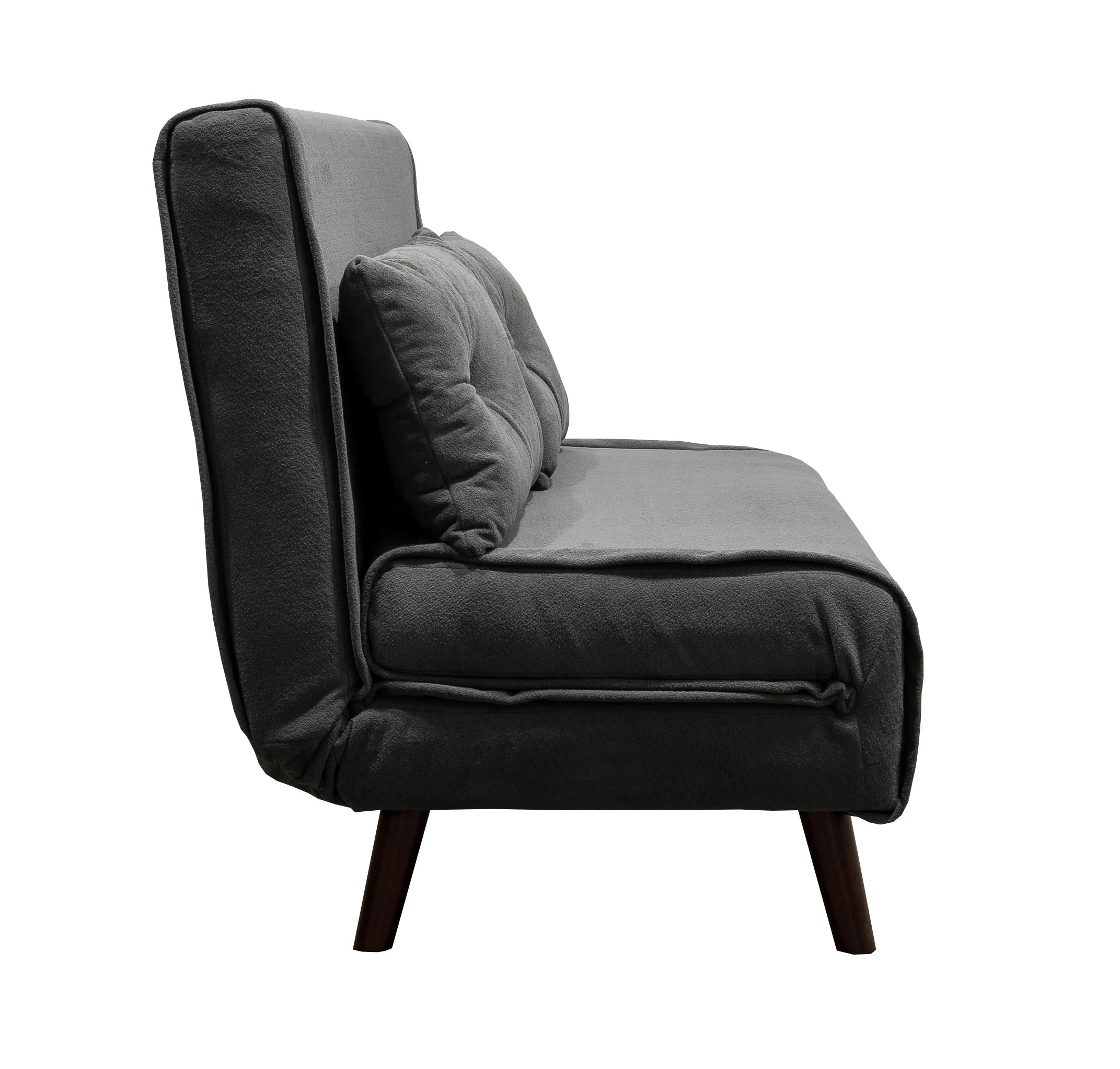 Pep 2 Seater Sofa Bed | Charcoal Bouclé "Teddy" Fabric 121 cm - Image 6