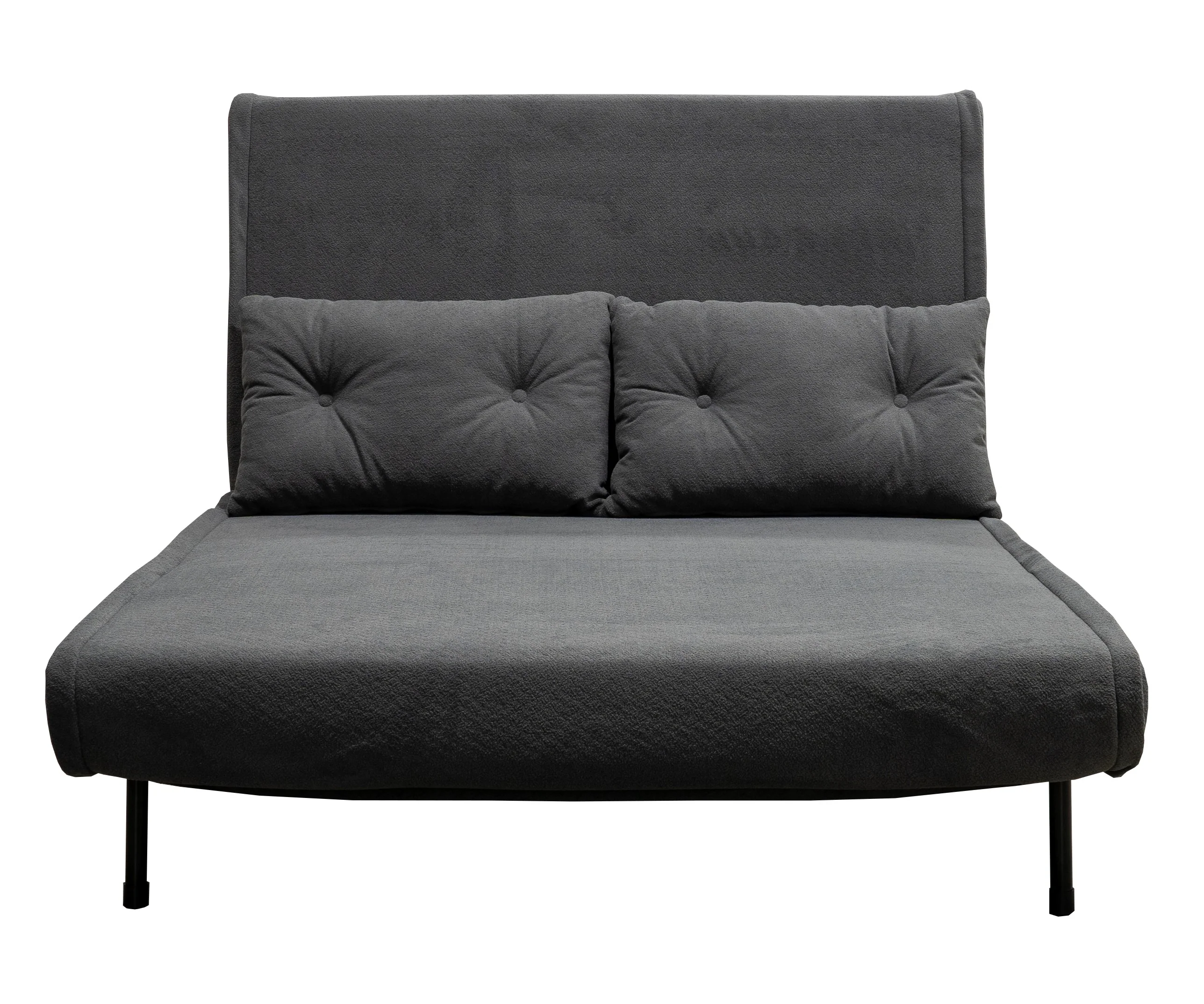 Pep 2 Seater Sofa Bed | Charcoal Bouclé "Teddy" Fabric 121 cm - Image 8