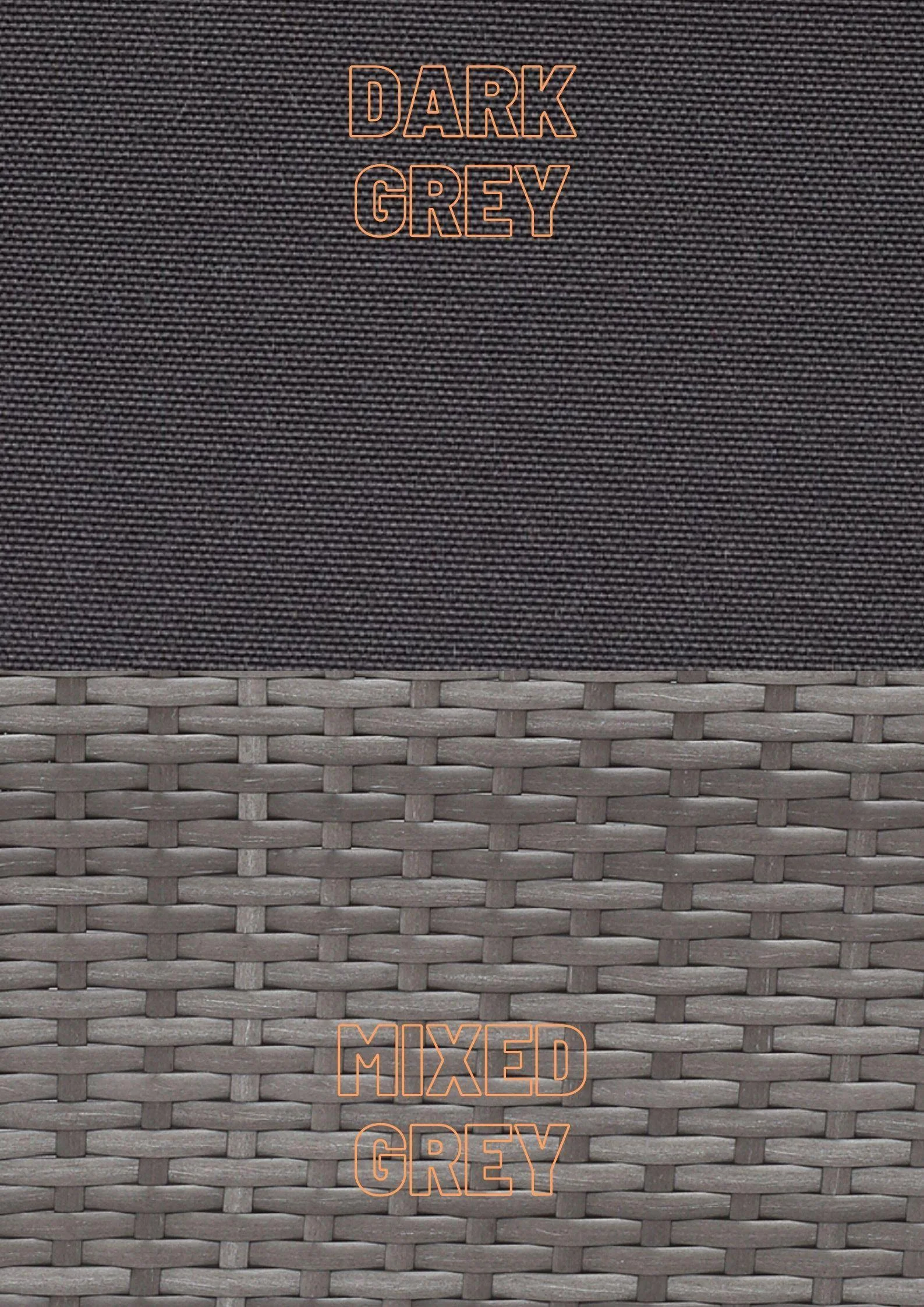 Roma Rattan Garden Furniture Set - Right Corner Sofa | Mixed Grey / Dark - Image 3