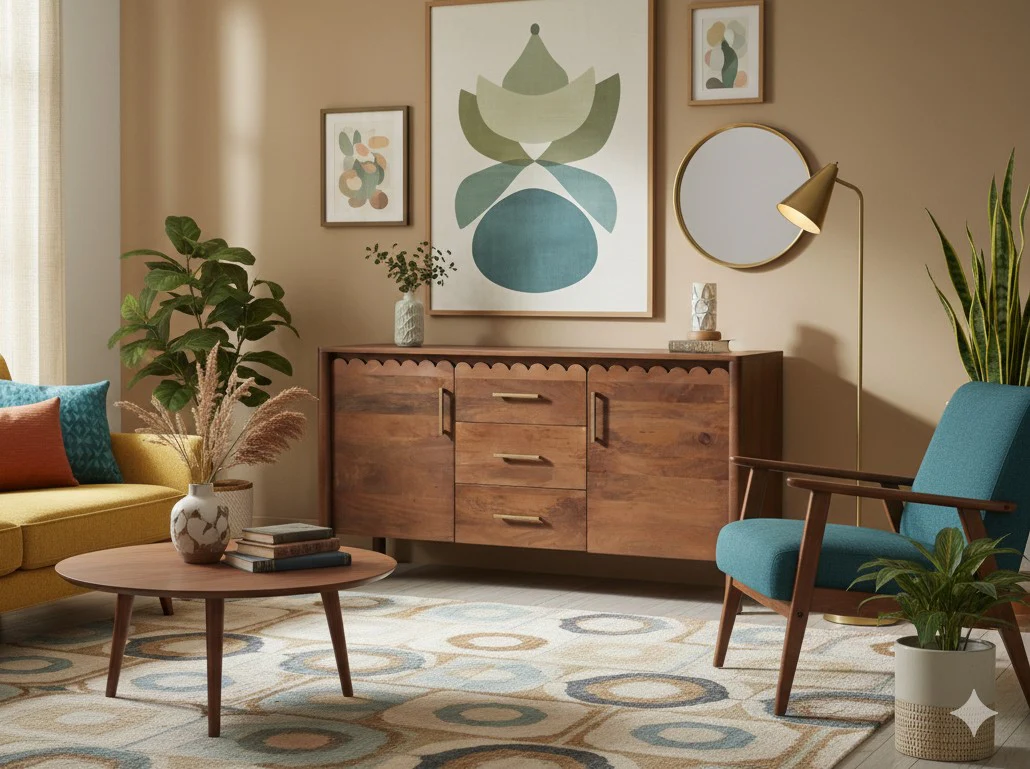 Savoy Solid Mango Wood Scalloped Sideboard – 2 Door, 3 Drawer (145 cm) - Image 9